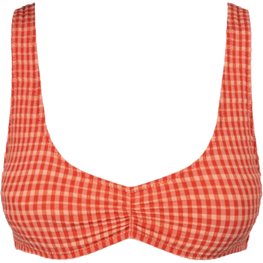 RHYTHM LOLA CHECK CROP TOP RED