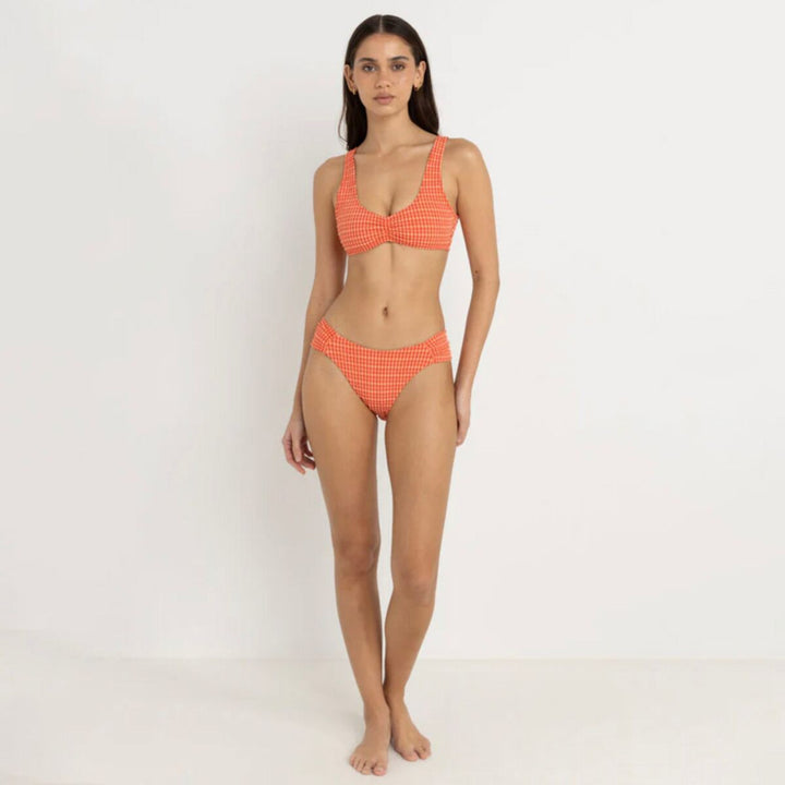 RHYTHM LOLA CHECK CROP TOP RED