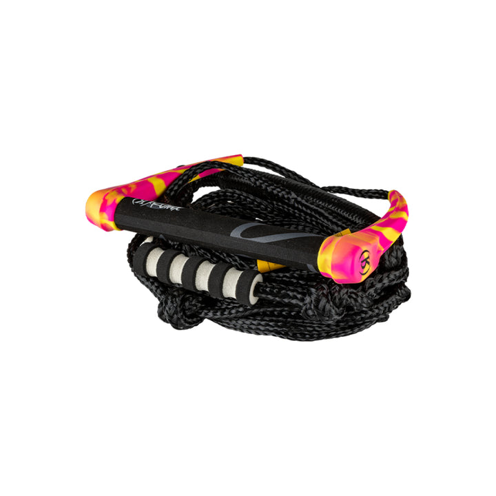 RONIX SILICONE STRETCH SURF ROPE WITH HANDLE TROPICAL SWIRL