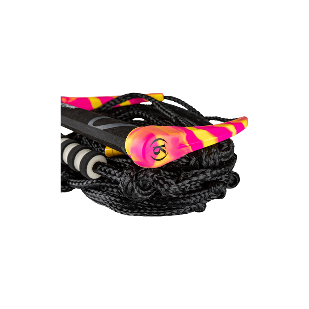 RONIX SILICONE STRETCH SURF ROPE WITH HANDLE TROPICAL SWIRL