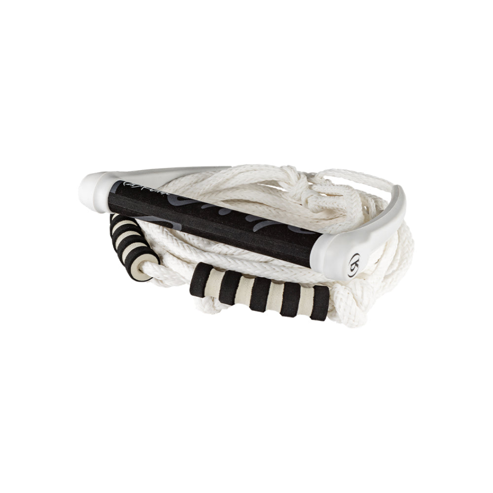 RONIX SILICONE STRETCH SURF ROPE WITH HANDLE WHITEOUT