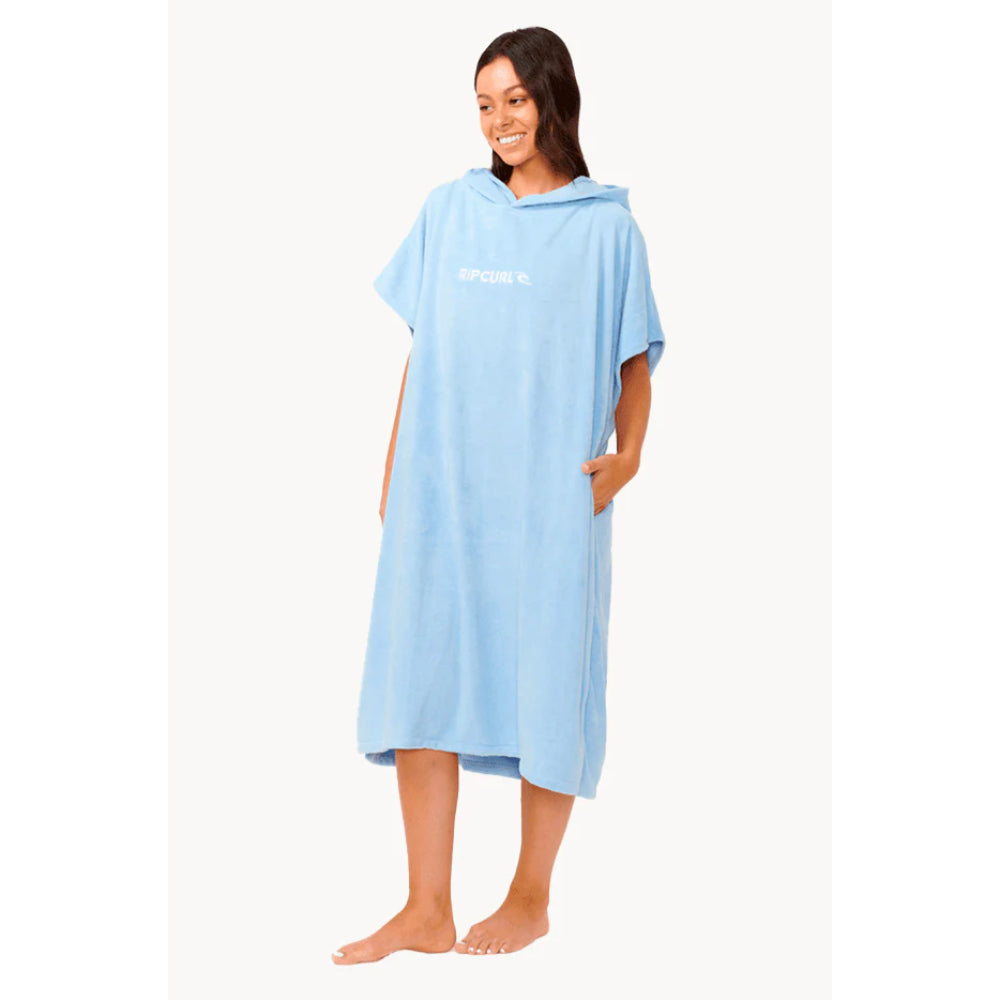 RIP CURL WMS CLASSIC SURF HOODED TOWEL MID BLUE