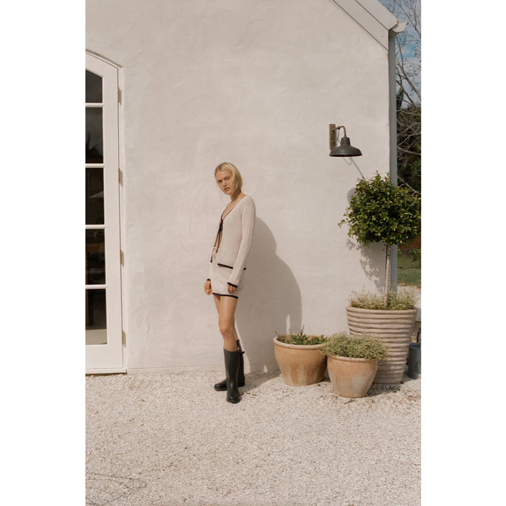 RHYTHM SEASIDE KNIT MINI SKIRT OAT