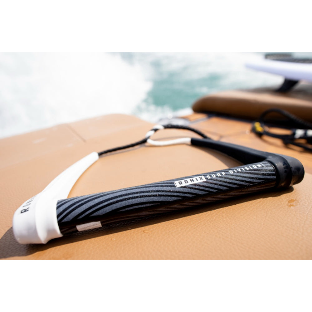 RONIX SILICONE STRETCH SURF ROPE WITH HANDLE WHITEOUT