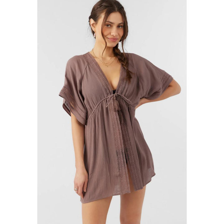 O'NEILL LADIES WILDER COVER-UP DEEP TAUPE