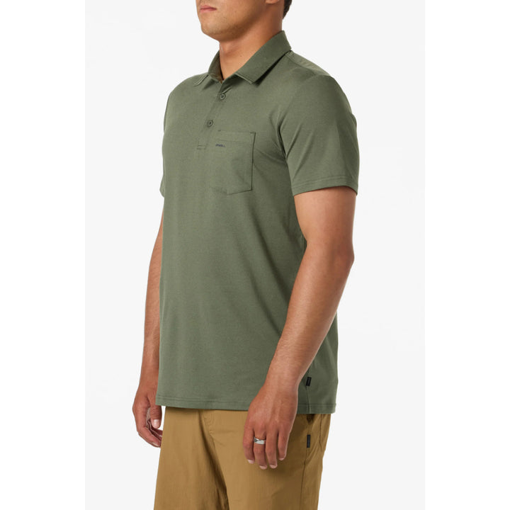 O'NEILL TRVLR UPF POLO HEATHER DARK OLIVE