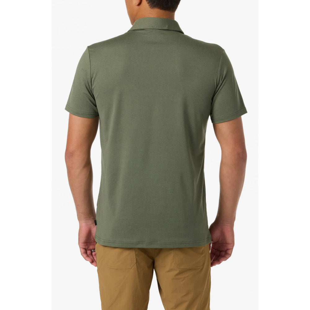 O'NEILL TRVLR UPF POLO HEATHER DARK OLIVE