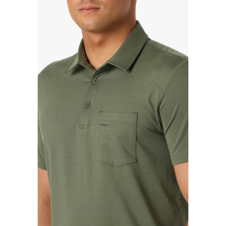 O'NEILL TRVLR UPF POLO HEATHER DARK OLIVE