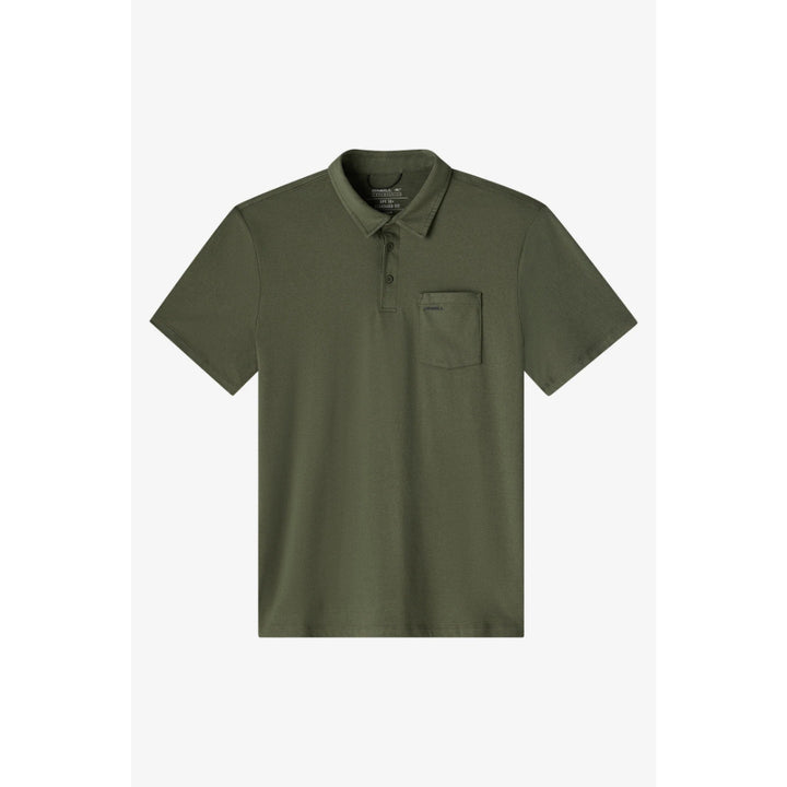 O'NEILL TRVLR UPF POLO HEATHER DARK OLIVE