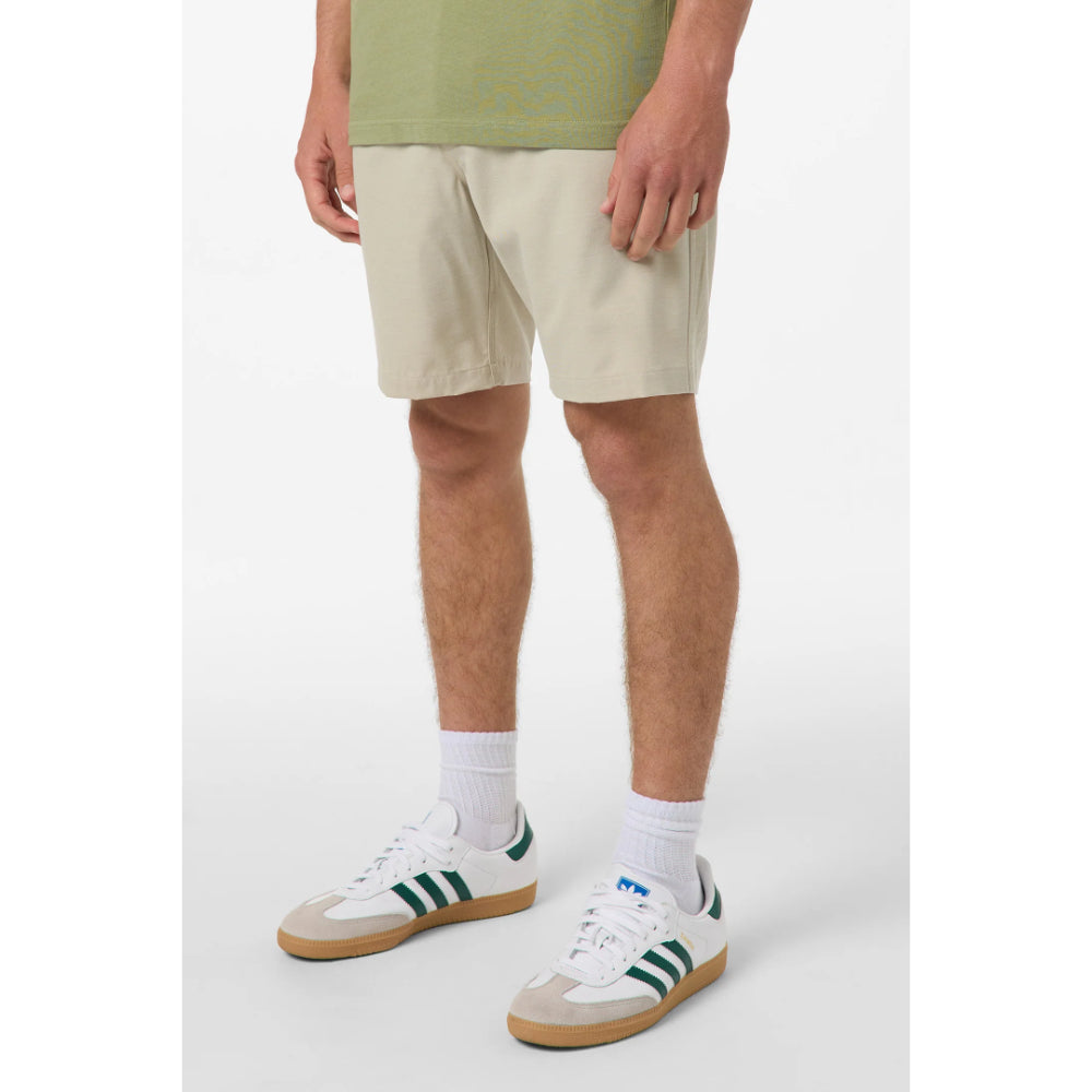 O'NEILL RESERVE LIGHT CHECK ELASTIC WAIST 18'' HYBRID LT KHAKI