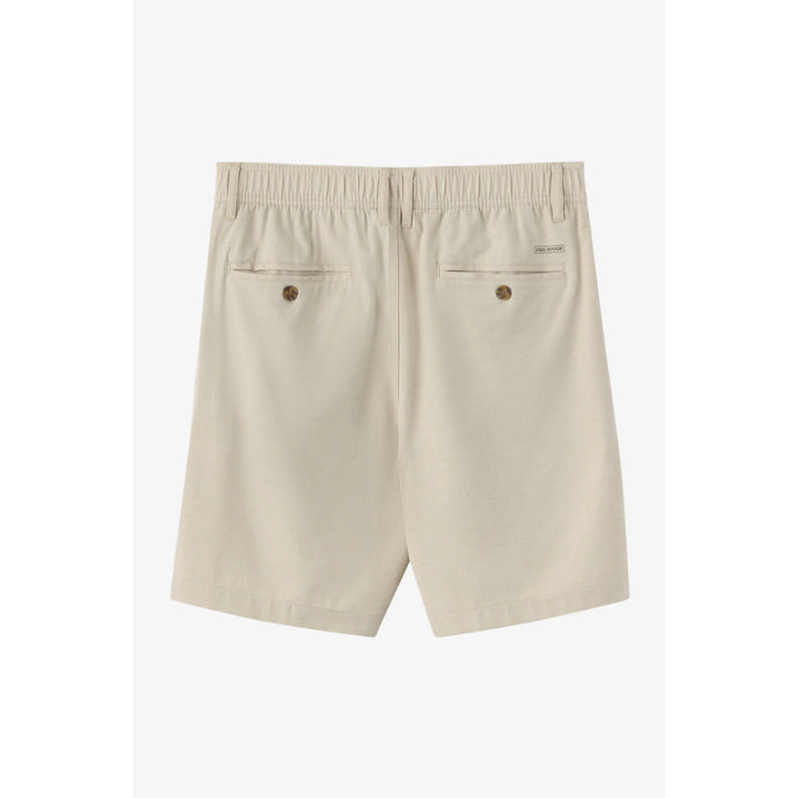 O'NEILL RESERVE LIGHT CHECK ELASTIC WAIST 18'' HYBRID LT KHAKI