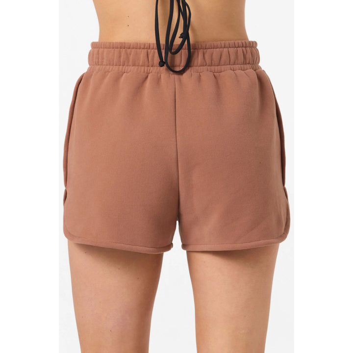 O'NEILL CHORE BREAK SCALLOP FLEECE LOUNGE SHORTS CAROB BROWN