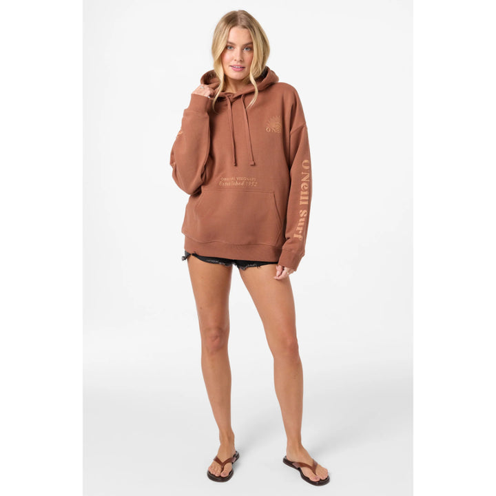 O'NEILL CHORE BREAK OVERSIZED HOODIE CAROB BROWN
