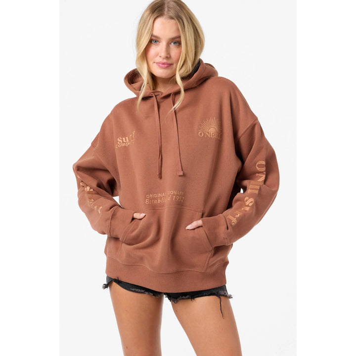 O'NEILL CHORE BREAK OVERSIZED HOODIE CAROB BROWN