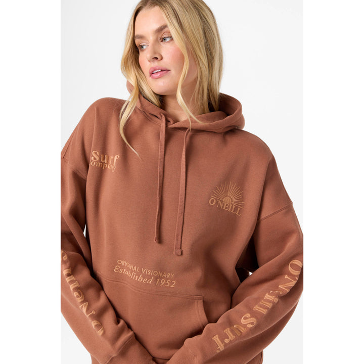 O'NEILL CHORE BREAK OVERSIZED HOODIE CAROB BROWN