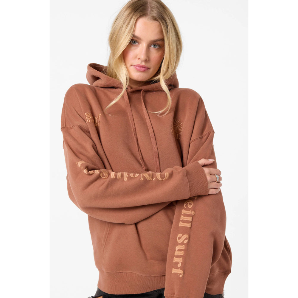 O'NEILL CHORE BREAK OVERSIZED HOODIE CAROB BROWN