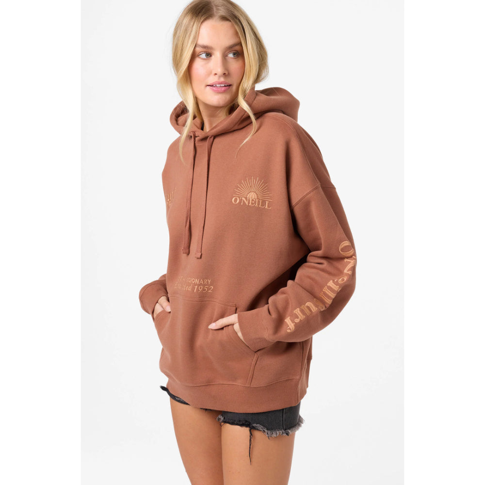 O'NEILL CHORE BREAK OVERSIZED HOODIE CAROB BROWN