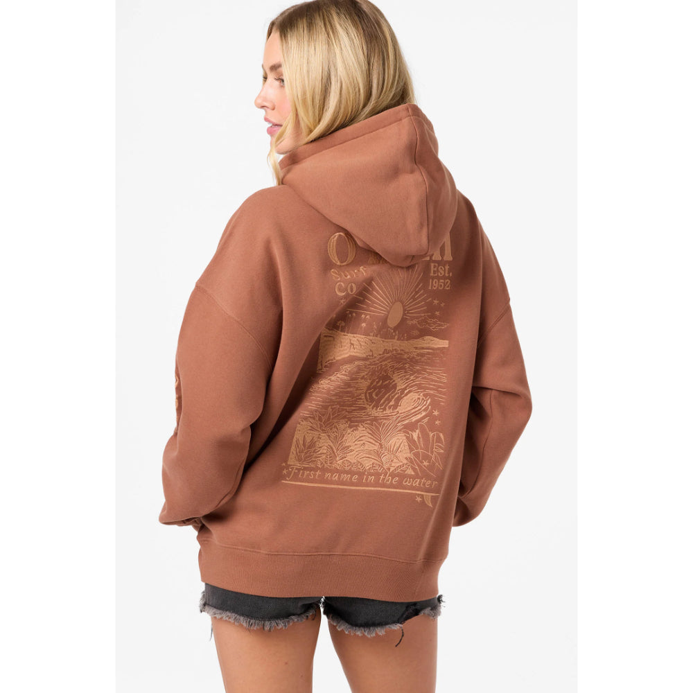 O'NEILL CHORE BREAK OVERSIZED HOODIE CAROB BROWN