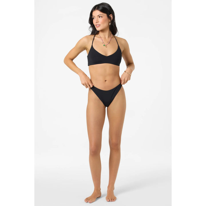 O'NEILL SALTWATER SOLIDS HUNTINGTON BRALETTE TOP BLACK