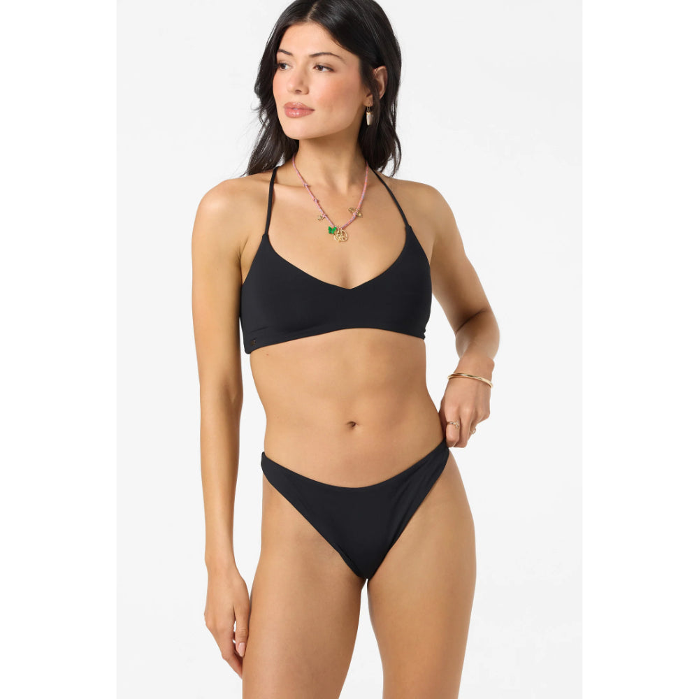 O'NEILL SALTWATER SOLIDS HUNTINGTON BRALETTE TOP BLACK