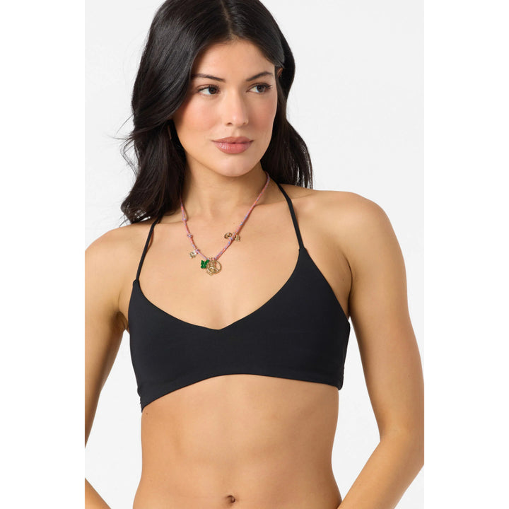 O'NEILL SALTWATER SOLIDS HUNTINGTON BRALETTE TOP BLACK