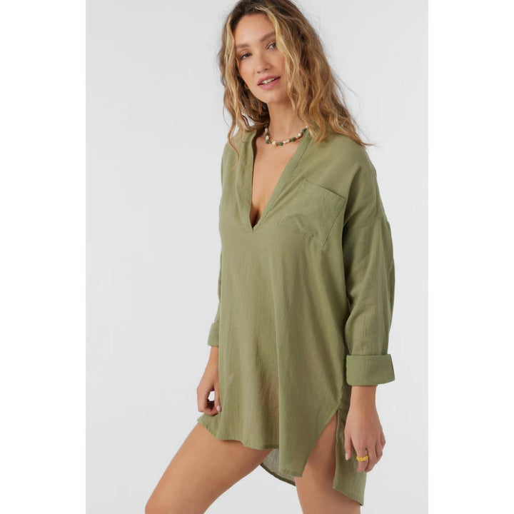 O'NEILL BELIZIN COVER-UP TUNIC OIL GREEN