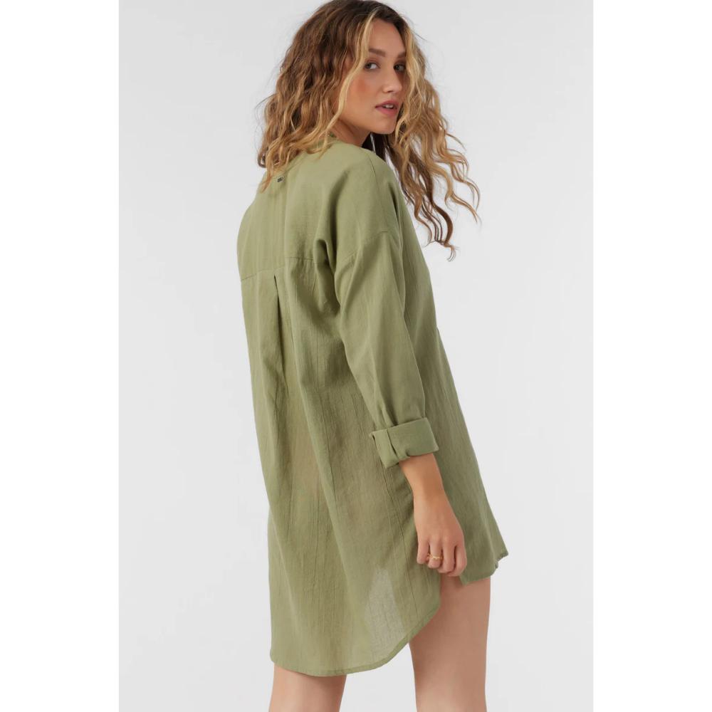 O'NEILL BELIZIN COVER-UP TUNIC OIL GREEN