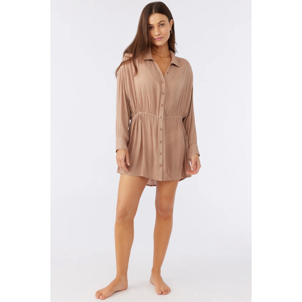 O'NEILL CAMI MINI COVERUP DRESS ALMOND