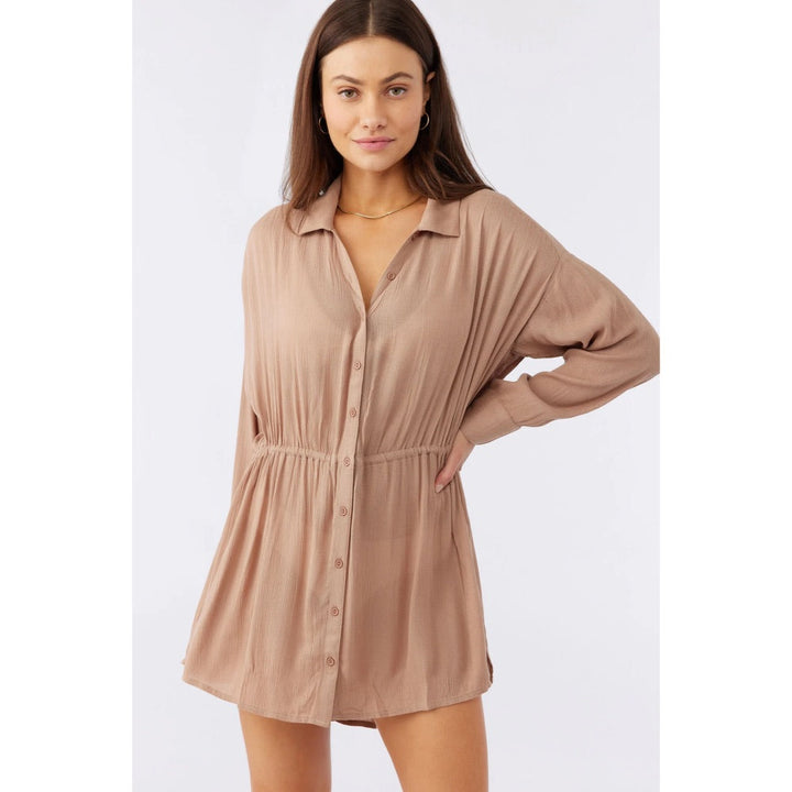 O'NEILL CAMI MINI COVERUP DRESS ALMOND