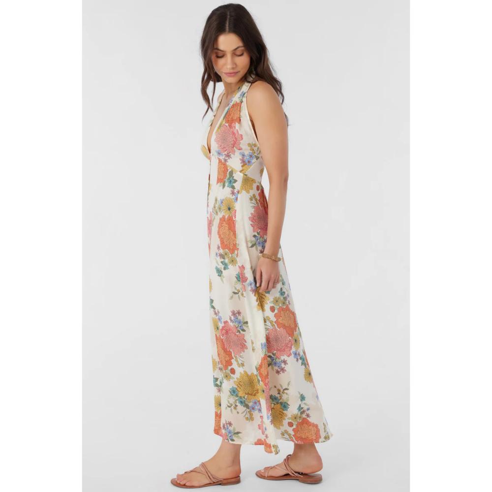 O'NEILL JEMMA KALI FLORAL MAXI DRESS WINTER WHITE