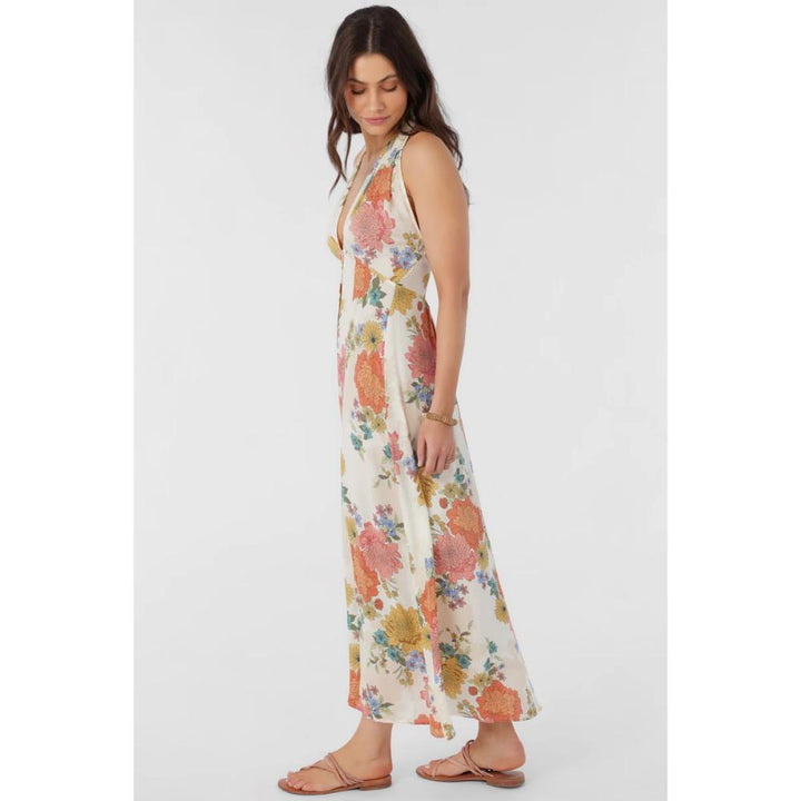 O'NEILL JEMMA KALI FLORAL MAXI DRESS WINTER WHITE