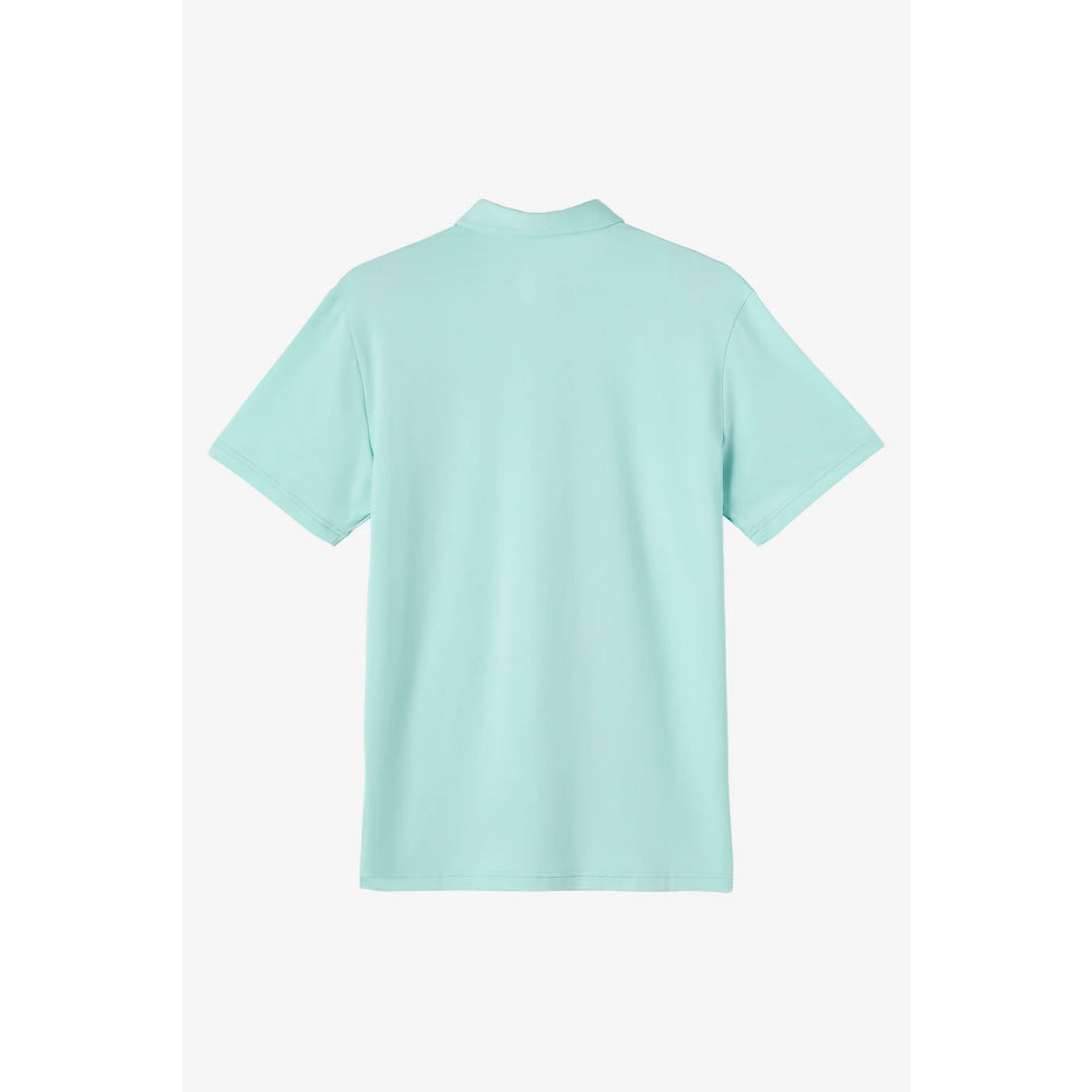 O'NEILL TRVLR UPF POLO HEATHER PASTEL TURQUOISE