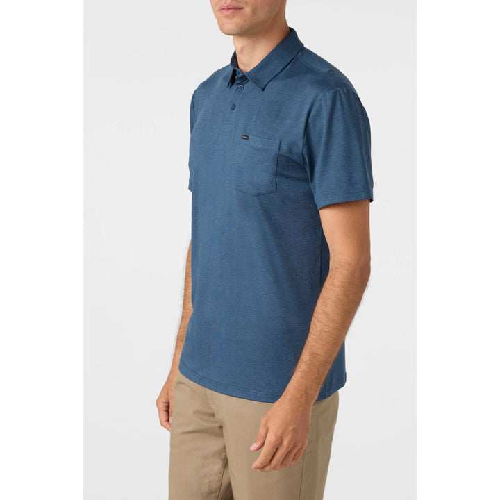 O'NEILL TRVLR UPF POLO NAVY HEATHER