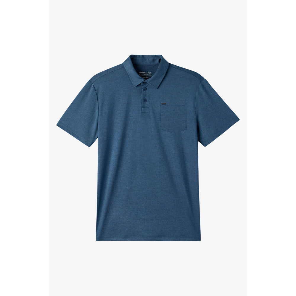 O'NEILL TRVLR UPF POLO NAVY HEATHER