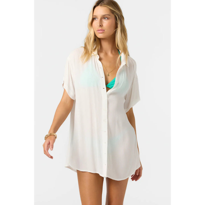 O'NEILL SALTWATER SOLIDS CARLEE DRESS VANILLA