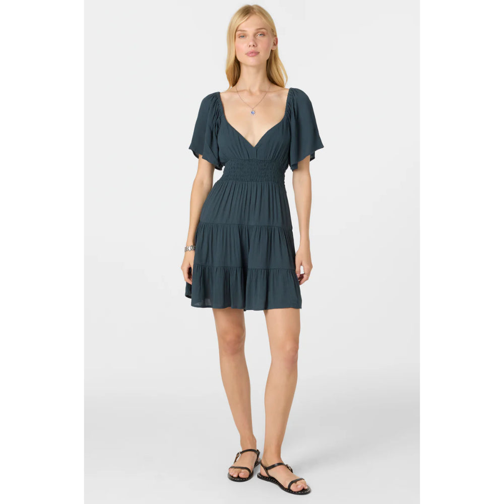 O'NEILL LAYKEN SOLID SHORT DRESS SLATE