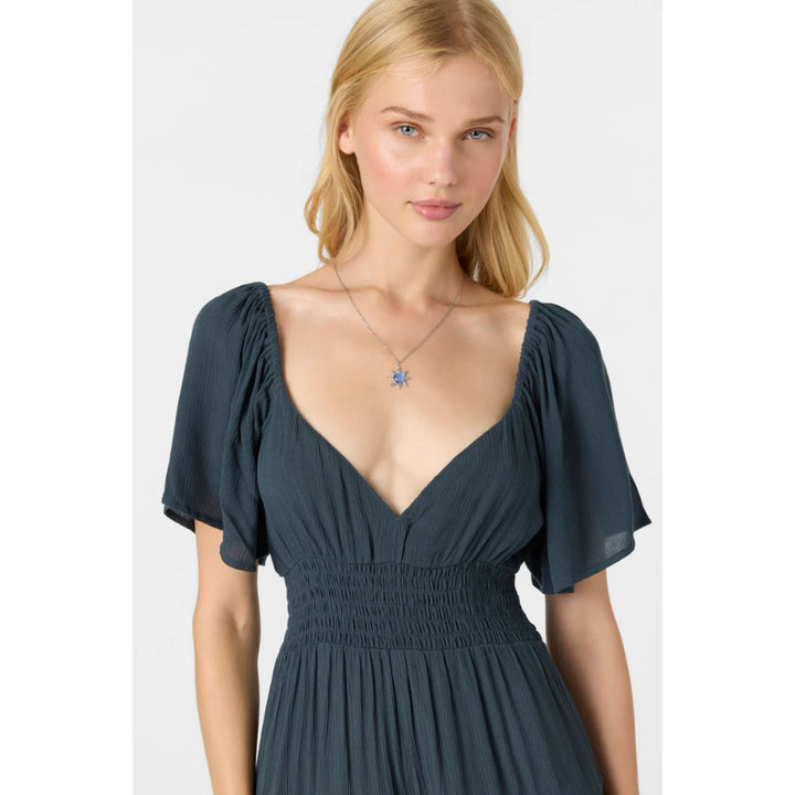 O'NEILL LAYKEN SOLID SHORT DRESS SLATE