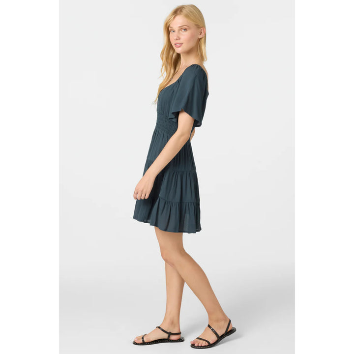 O'NEILL LAYKEN SOLID SHORT DRESS SLATE