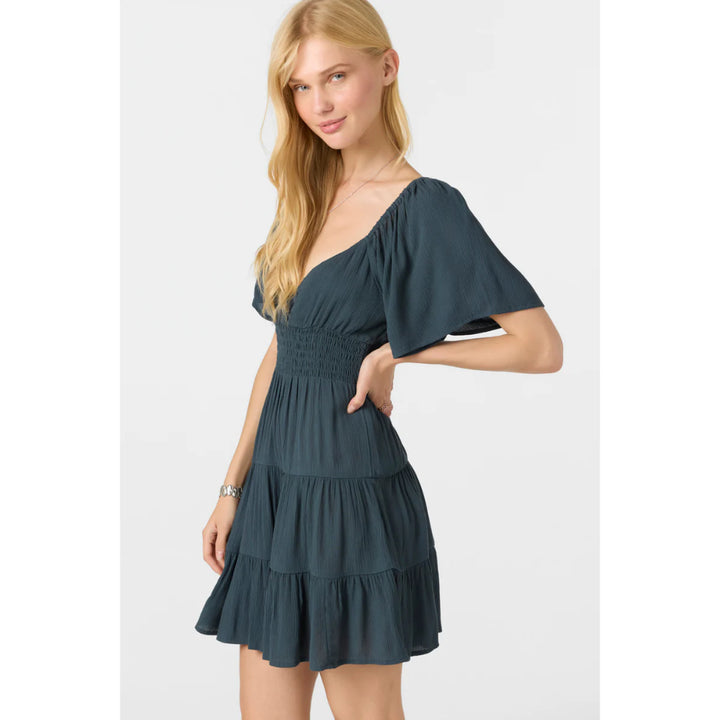 O'NEILL LAYKEN SOLID SHORT DRESS SLATE