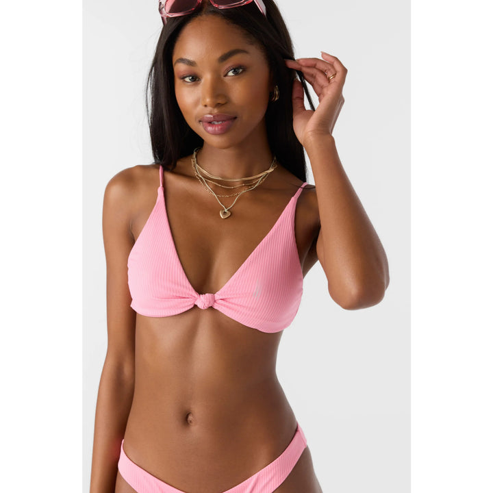O'NEILL SALTWATER SOLIDS RIB PISMO TOP SACHET PINK