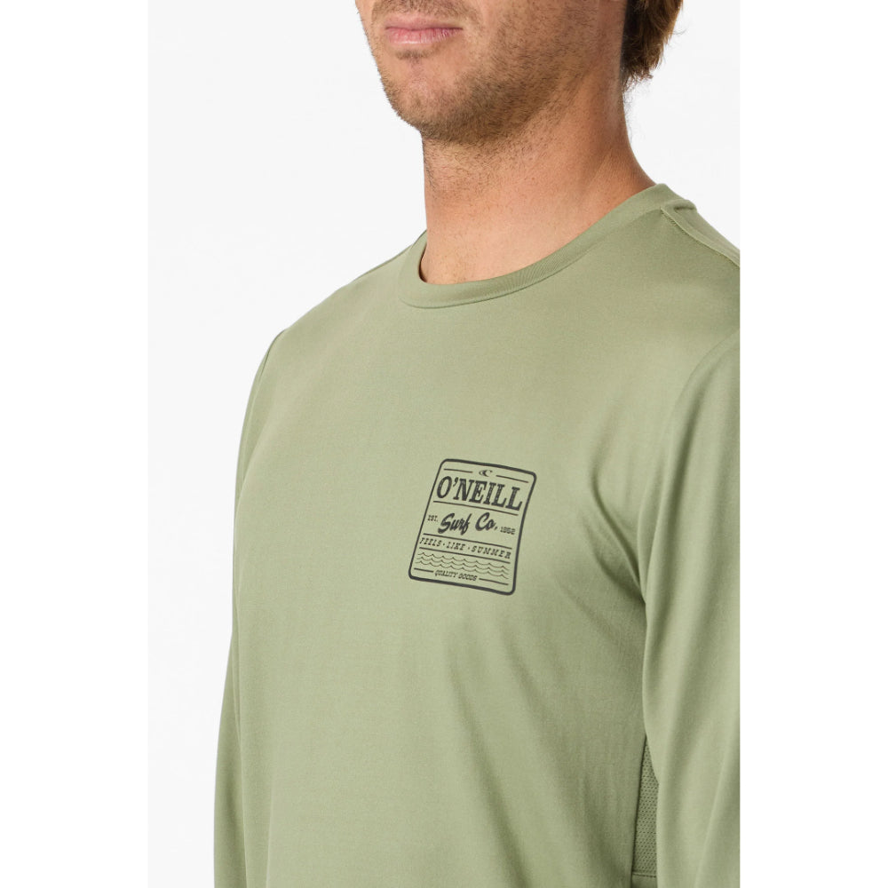 O'NEILL BLOCK UPF L/S TEE OIL GREEN