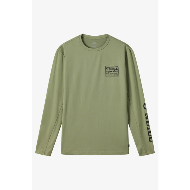 O'NEILL BLOCK UPF L/S TEE OIL GREEN