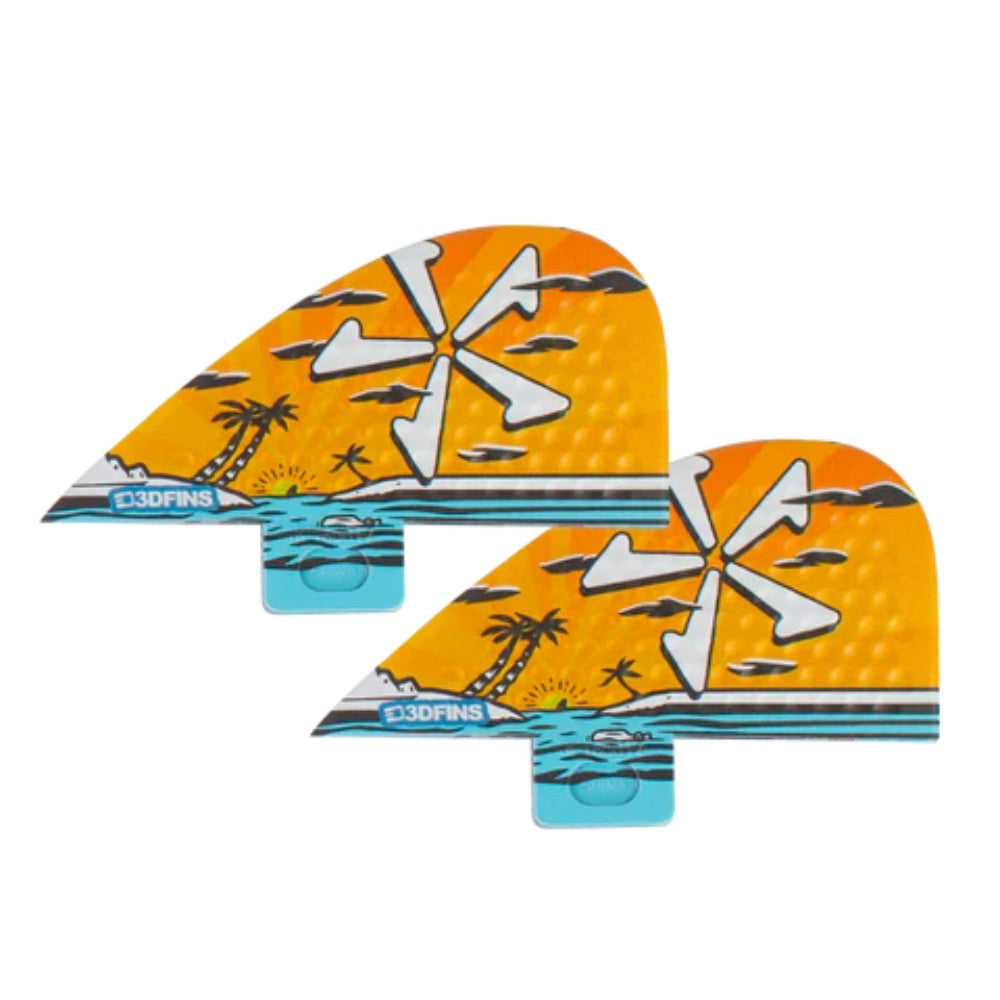 PHASE 5 3D DIMPSTER TWIN FIN SET SUNSET