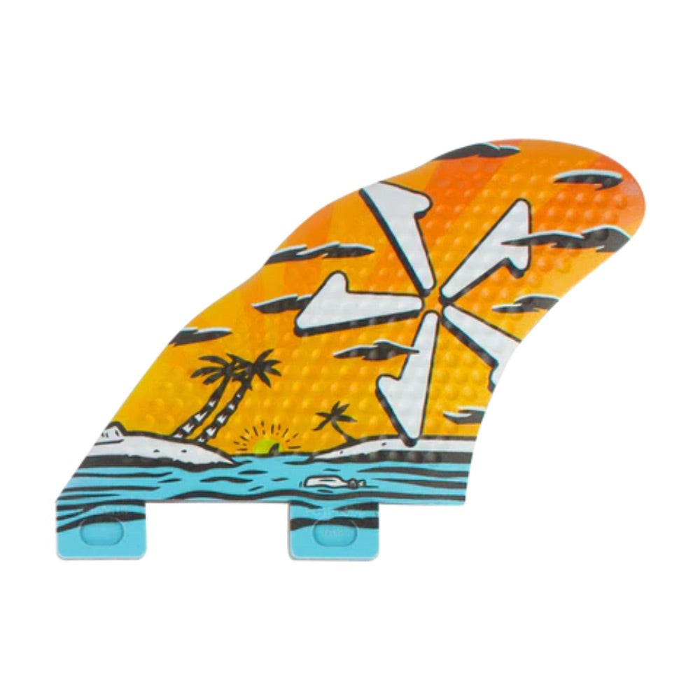 PHASE 5 3D SPEED BASE TWIN FIN SET SUNSET