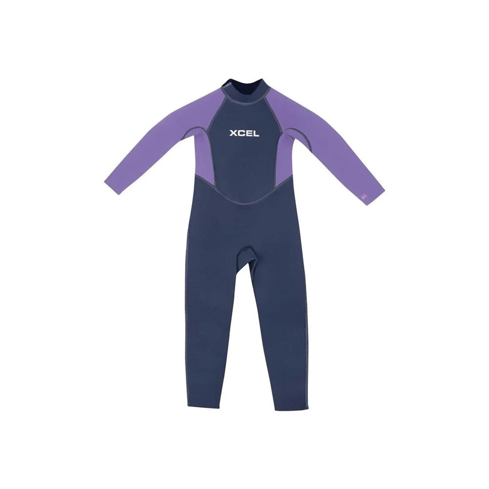 XCEL TODDLER 3MM BACK ZIP DENIM/PALE PURPLE