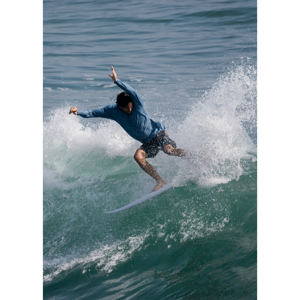 VISSLA TWISTED ECO LS SUN SHIRT SLATE HEATHER