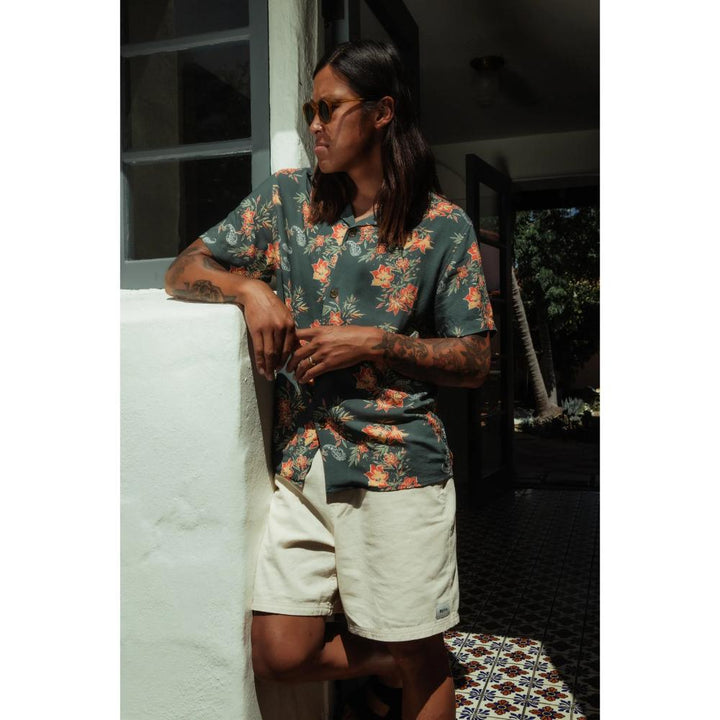 RHYTHM TROPICAL PAISLEY CUBAN S/S SHIRT PINE