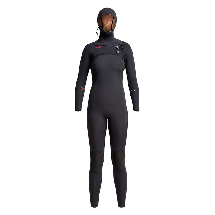 XCEL WMS COMP X HOODED 5.5/4.5 CHEST ZIP BLACK