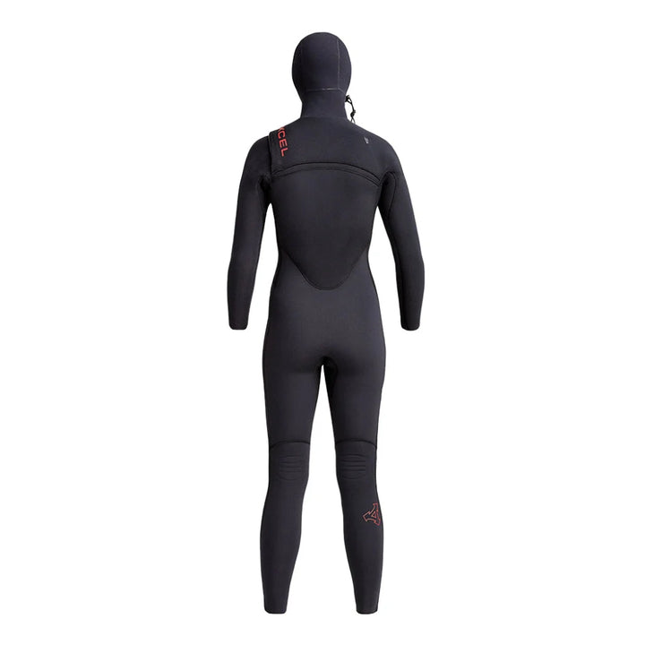 XCEL WMS COMP X HOODED 5.5/4.5 CHEST ZIP BLACK