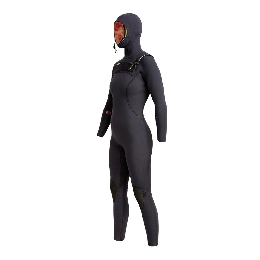 XCEL WMS COMP X HOODED 5.5/4.5 CHEST ZIP BLACK